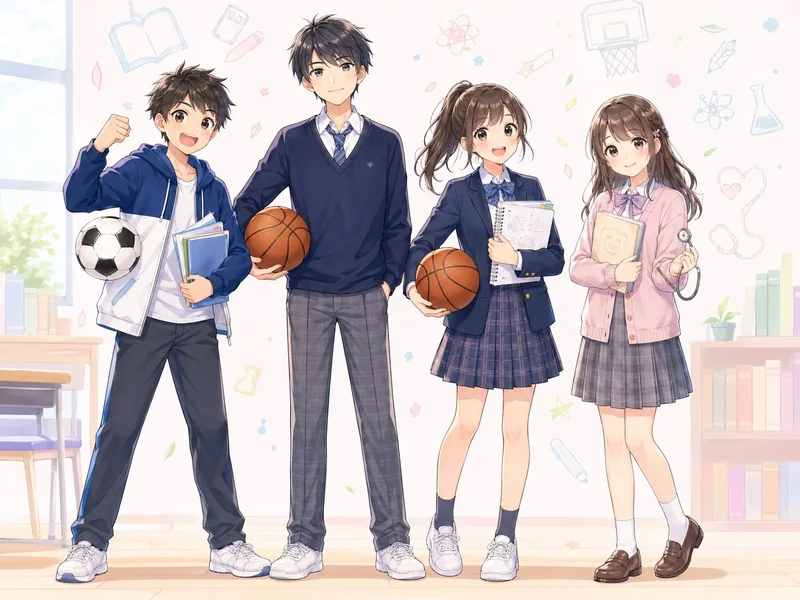 関塾キャラクター 結果発表イラスト